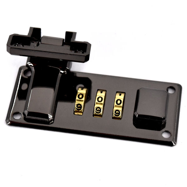 Koffer-Zahlenschloss schwarz pol. | 63x27 mm Koffer-Zahlenschloss schwarz pol. | 63x27 mm