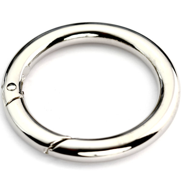 PREMIUM-Karabinerring 40 mm | nickel poliert