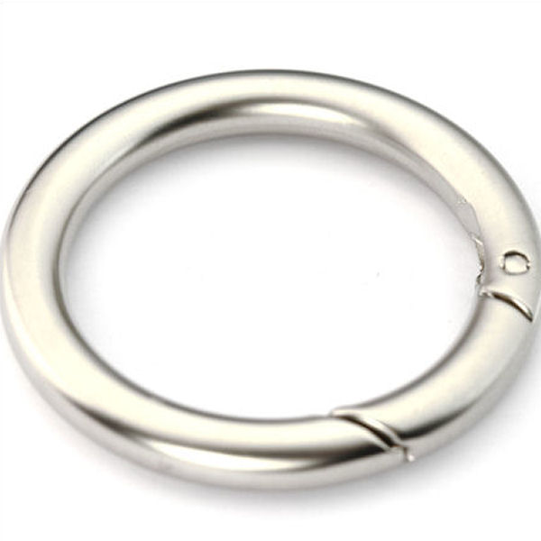 R-4377-40-nima-8-TV-600-Karabiner-Ring-Karabinerring-Taschen-Lederwaren Karabiner-Ring 40 mm | nickel matt