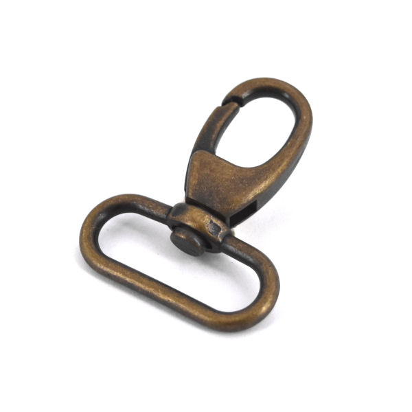 leichter DESIGN-Karabinerhaken, altmessing, für 25 mm leichter DESIGN-Karabinerhaken, altmessing, für 25 mm