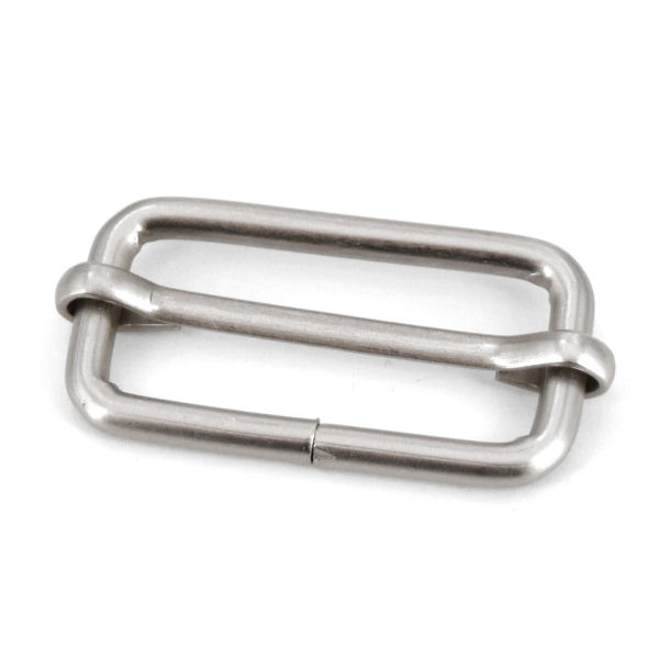 Schiebeschnalle mit Steg 40 mm | nickel matt Schiebeschnalle mit Steg 40 mm | nickel matt