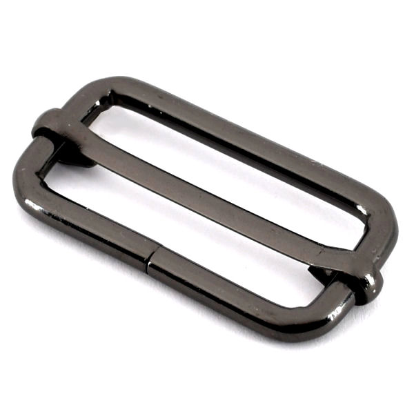 Schiebeschnalle mit Steg 40 mm | schwarz pol. Schiebeschnalle mit Steg 40 mm | schwarz pol.