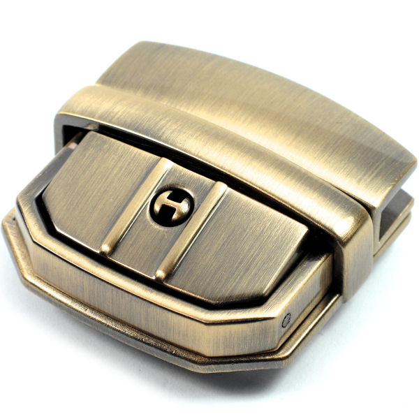 C-5235-am-8-TV-600-Steckschl-sser-massiv-DESIGN-LUXUS-altmessing-Mappen-Taschen-Lederwaren Tucktite fastener for Bags in Antique Brass finish