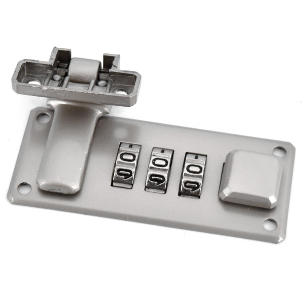 Koffer-Zahlenschloss nickel matt | 63x27 mm Koffer-Zahlenschloss nickel matt | 63x27 mm