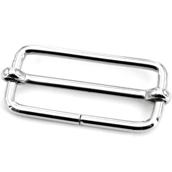 Schiebeschnalle mit Steg 50 mm | vernickelt Schiebeschnalle mit Steg 50 mm | vernickelt