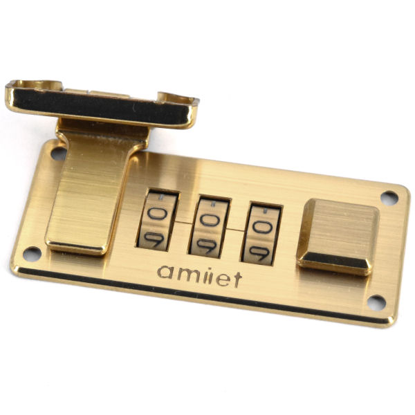 amiet-Zahlenschloss, MESSING | 65x28 mm amiet-Zahlenschloss, MESSING | 65x28 mm