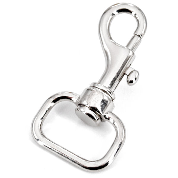 Taschen-Karabinerhaken für 25 mm | nickel pol. Taschen-Karabinerhaken für 25 mm | nickel pol.