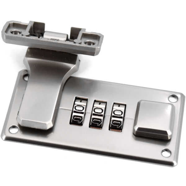 Koffer-Zahlenschloss nickel matt | 66x33 mm Koffer-Zahlenschloss nickel matt | 66x33 mm