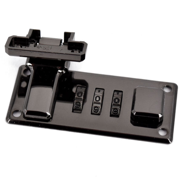 Koffer-Zahlenschloss schwarz pol. | 63x27 mm Koffer-Zahlenschloss schwarz pol. | 63x27 mm