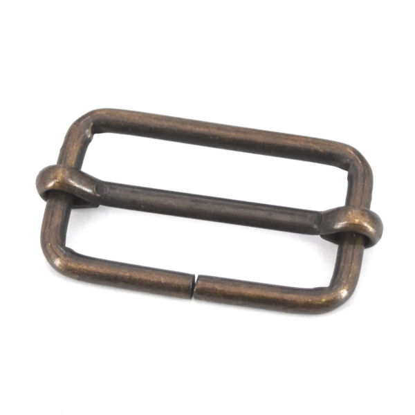 Schiebeschnalle mit Steg 40 mm | altmessing Schiebeschnalle mit Steg 40 mm | altmessing