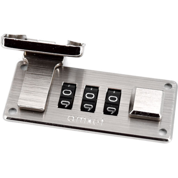 amiet-Zahlenschloss, Edelstahl | 65x28 mm amiet-Zahlenschloss, Edelstahl | 65x28 mm