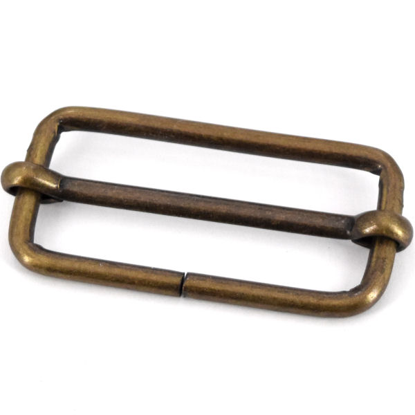 Schiebeschnalle mit Steg 50 mm | altmessing Schiebeschnalle mit Steg 50 mm | altmessing