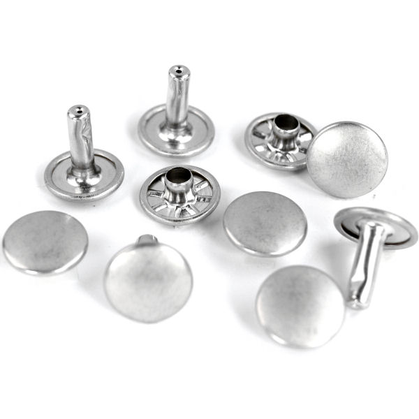 Doppel-Hohlniete - Ø 10 mm - nickel matt Doppel-Hohlniete - Ø 10 mm - nickel matt