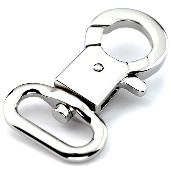 D-8148-25-ni-8-TV-600-Design-Karabinerhaken-nickel-Haken-Taschen-Mappen-Lederwaren DESIGN-Karabinerhaken mit Scherenöffnung, nickel poliert, für 25 mm