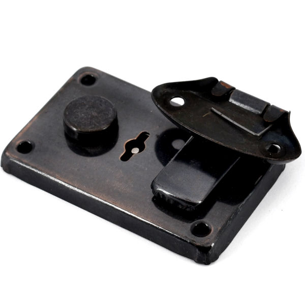 117-65-br-8-TV-600-Klassik-Antik-Kofferschl-sser-Verschl-sse-schwarz-br-niert Klassik-Kofferschloss, brüniert, mittelgroß