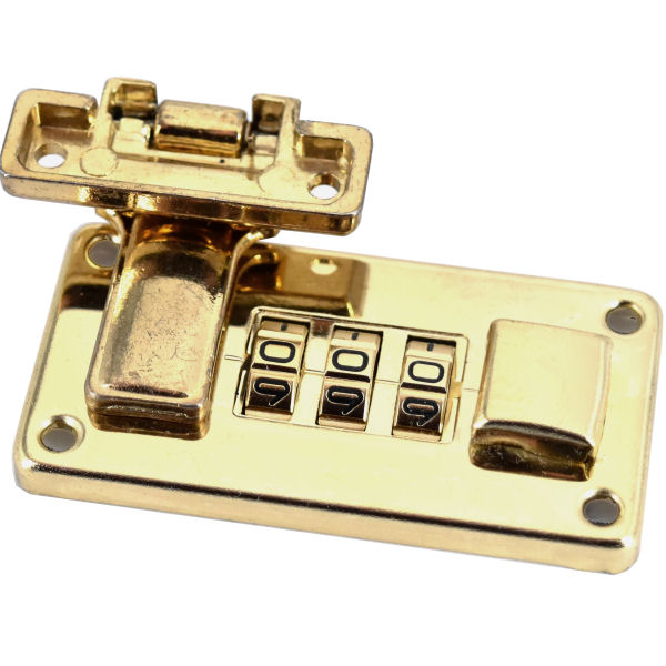 Aufsetz-Zahlenschloss, gold pol. | 66x33 mm Aufsetz-Zahlenschloss, gold pol. | 66x33 mm