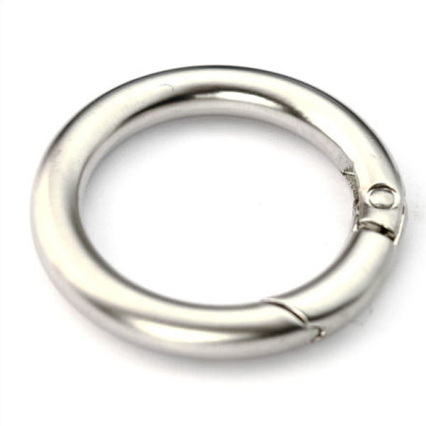 R-4377-30-nima-8-TV-600-Karabiner-Ring-Karabinerring-Taschen-Lederwaren Karabiner-Ring 30 mm | nickel matt