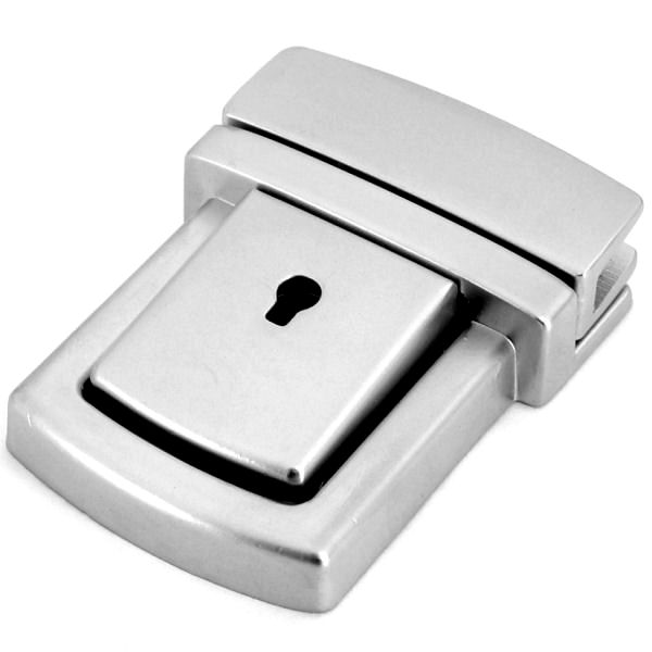 D-3671-nima-8-TV-600-grosses-Schloss-Steckschloss-Schliesse-Schnalle-DESIGN-LUXUS-silber-nickel-matt-Mappen-Taschen-Lederwaren-OEM-Hersteller-shop large Tucktite fastener in Matt Nickel finish