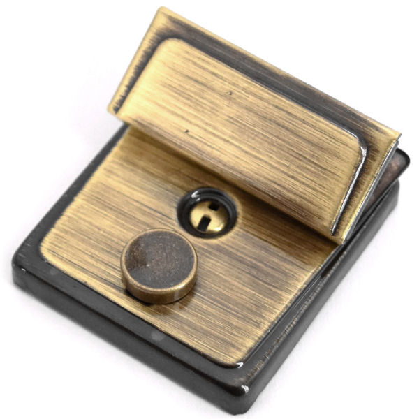 Taschen-Mappenschloss altmessing | 40 x 42 mm Taschen-Mappenschloss altmessing | 40 x 42 mm