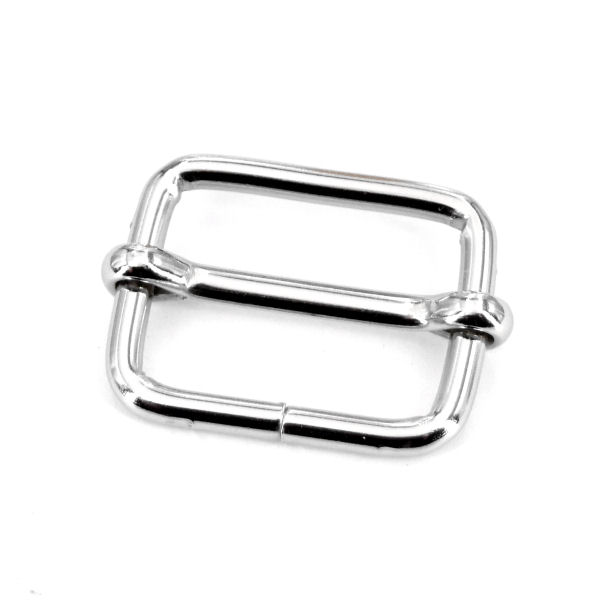 Schiebeschnalle mit Steg 30 mm | vernickelt Schiebeschnalle mit Steg 30 mm | vernickelt