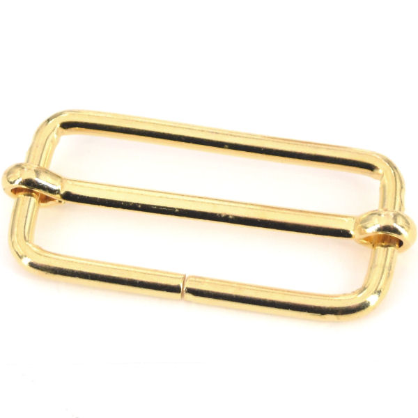Schiebeschnalle mit Steg 50 mm | gold pol. Schiebeschnalle mit Steg 50 mm | gold pol.