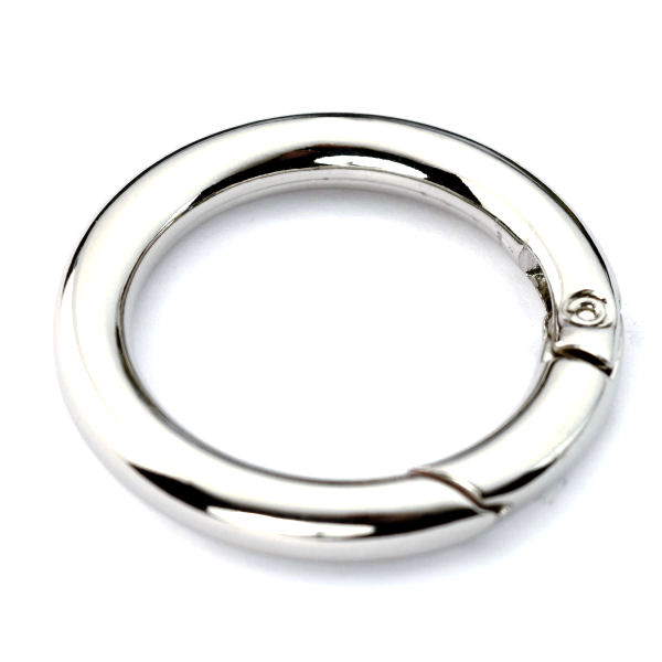 R-4377-30-ni-8-TV-600-DESIGN-Karabiner-Ring-Karabinerring-30-mm-silber-nickel-chrom-Taschen-Lederwaren-OEM-Hersteller-shop Karabiner-Ring 30 mm | nickel pol.