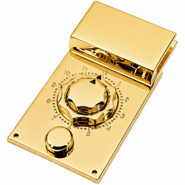 PREMIUM-Mappenschloss CHRONOS | vergoldet 24 kt